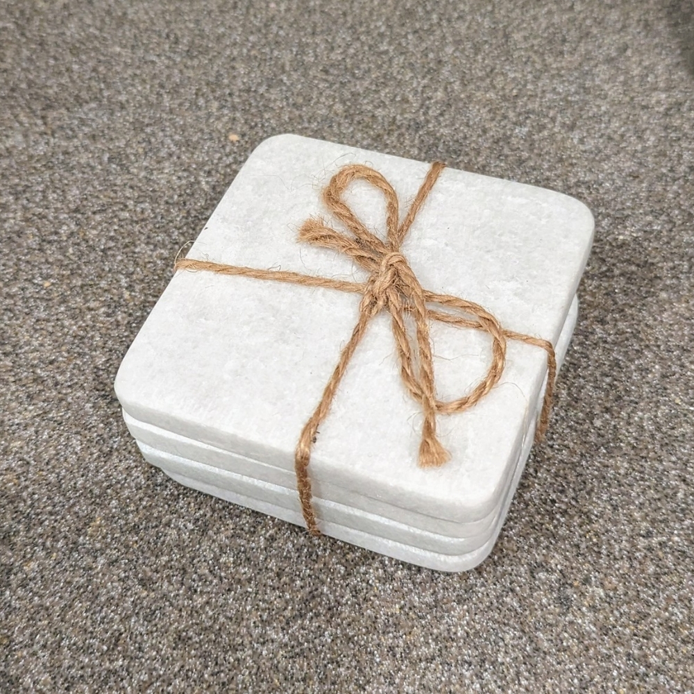 Home Essentials White Quartz Coaters